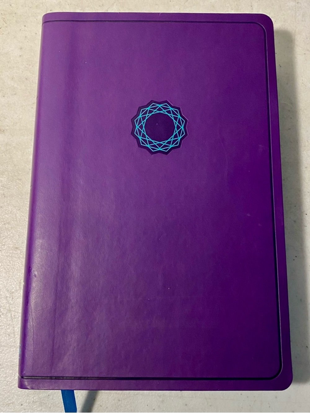 NKJV Deluxe Gift Bible Purple/Teal LeatherTouch Imitation Leather Red Letter Map